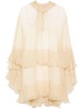 ruffled silk mini dress