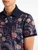 floral-print cotton polo shirt