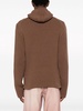 ribbed-knit hooded jumper