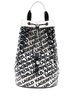 logo-print transparent bucket bag