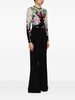 floral-embroidered flared jumpsuit