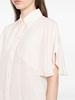 buttoned-up silk shirt