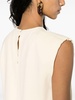 crew-neck satin-finish blouse