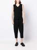 plissé cropped drop-crotch trousers