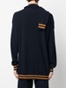 logo-patch knitted varsity jumper