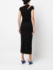 asymmetric jersey midi-dress