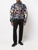 Skull and Plein print puffer jacket