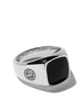 sterling silver Exotic Stone onyx signet ring