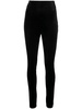 high-waisted velvet leggings