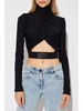 logo-patch cropped blouse