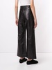 high-waist leather culottes