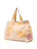 paint-splatter print cotton tote bag