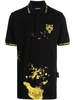 paint splatter-print polo shirt