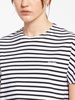 logo-print striped cropped T-shirt