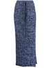 ribbed marl-knit maxi skirt