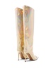 100mm holographic knee-high boots