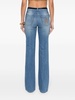 monogram-embroidered bootcut jeans