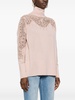 lace-appliqué sweater