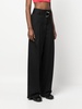 belted wide leg trousers