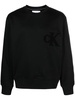 logo-patch crew-neck sweatshirt