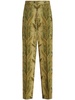 Foliage-jacquard tailored trousers