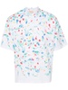 paint-splatter cotton T-shirt