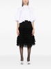 bow-embellished balloon-sleeves top