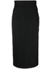 twill-weave pencil skirt