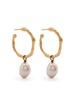 Forte_Forte Hoop Erarrings With Pearl Pendent Accessories