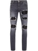 mid-rise distressed jeans