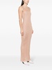 ribbed lurex slip dress