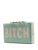 gem-slogan clutch bag