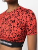 paint-splatter print jersey crop top