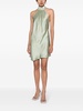 halterneck silk minidress