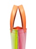 colour-block leather tote bag