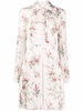 floral-printed pleated dress