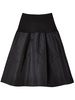 pleated A-line skirt