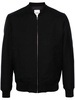 long-sleeve twill bomber jacket