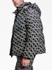 monogram-pattern padded jacket