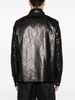 classic-collar leather jacket