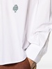 White Logo Embroidered Poplin Shirt