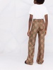 geometric-print high-waist trousers