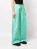 creased wide-leg track pants