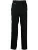 logo-patch straight-leg trousers