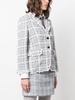 crochet-trim single-breasted blazer