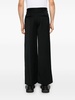 Black Pleated Wide-Leg Trousers