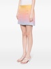 gradient-effect silk miniskirt