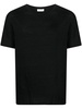 round-neck linen T-shirt