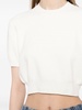 logo-embossed cropped top