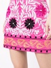 floral-embroidered mini skirt